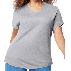 Just My Size Cotton V-Neck T-Shirt Size 3X